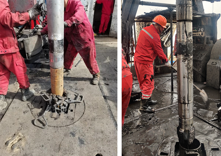 Drilling team in action with the QOILTECH Near-Bit LWD System